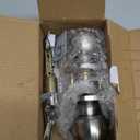 Keyed Entry Door Knob with Lock and Key, Exterior and Interior Door Lock for Bedroom, Entry Door Handle for Front DoorSatin Nickel (1 Pack)