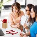 100 Sets Red Ribbon Week Supplies Bulk Red Ribbon Awareness Pens & Bookmarks Set Drug Free Ballpoint Pen with Inspirational Bookmarks Accessories for Fundraising Charity Party Favors