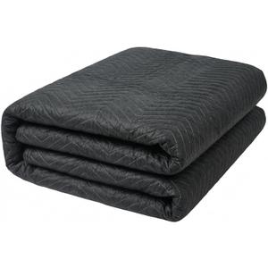 Moving Blankets 72"x80", (45 lb/dz Weight), Heavy Duty Moving Blanket, Deluxe Quality Padded Packing Blankets for Furniture Shipping and Storage, Black (1 Blanket)