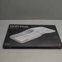 ProtoArc Backlit Bluetooth Ergonomic Keyboard, EK01 Plus Full Size Wireless Split Keyboard with Dual Bluetooth and USB, Cushioned Wrist Rest, Rechargeable, for Windows/Mac/Android, White and Silver