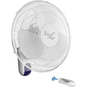 Vie Air 16" Plastic Wall Fan with Remote Control in White
