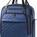 VANKEAN Carry On Underseat 16-inch Multi-functional Underseater Lightweight Overnight Suitcase with Wheels, Roller Case for Men Women Travel Business, Blue