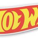 Mattel Hot Wheels Classic Flame Logo Metal Sign - Small Hot Wheels Wall Decor for Kids' Bedroom or Man Cave (Yellow)