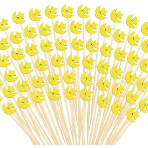 200 Pcs 4.7 Inch Holiday Festival Toothpicks for Appetizers,Eid Mubarak Cocktail Picks