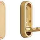 Brushed Gold foldable Towel Hooks for Bathroom 2 Pack,Wall Hooks for Hanging Heavy Duty Coat Robe Purse Foldable Hooks Storage Solution for Bathroom,Closet,Entryway,Pool and Kitchen (2, Brushed Gold)