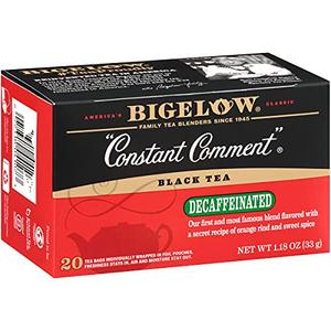 Bigelow Decaffeinated Constant Comment Black Tea Bags, 20 Count Box