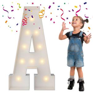 3FT Marquee Light Up Letters, Large Marquee Letters, Mosaic Balloon Frame Letter Big Letter For Engagement Wedding Decorations Birthday Party Backdrop Decor, Balloon Arch Kit Letter A