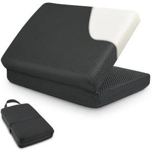 Travel Seat Cushion – Portable Memory Foam Cushion for Soft Support, Cushion Pad for Car Seat, Airplane, Bleacher, Airplane & Stadium Cushion for Long Sitting for Hip, Tailbone, Coccyx, Sciatica