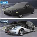 ACROPIX Car Cover Waterproof All Weather Full Exterior Cover Rain Hail Sun Protector Car Cover Black Fit for Volkswagen Beetle Bug-Sedan 2DR 1960-1980 with Door Zipper - Pack of 1