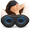 MABAO Weighted Sleep Mask - 100% Blackout Eye Mask for Sleeping for Women Men, 3D Contoured for Lash Extension, Zero Eye Pressure Memory Foam Cover, Soft Gentle Pressure Blindfold for Travel - Black