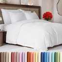 Duvet Cover King Size Set - Extra Soft King Size Duvet Cover 104 x 90 with 2 Pillow Shams - Hotel Luxury, Easy Care and Fade Free with Zipper Closures & Ties - Comfy, Breathable Bedding Set (White) (01 - White (No Comforter))