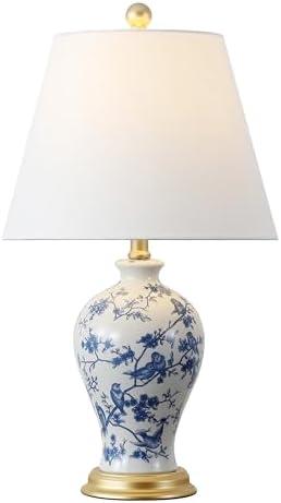 JONATHAN Y JYL3009B Grace 24" Floral Classic LED Table Lamp Cottage Traditional Bedside Desk Nightstand Lamp for Bedroom Living Room Office College Bookcase LED Bulb Included, Blue/White