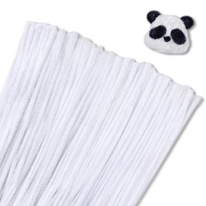 100 Pieces Pipe Cleaners Chenille Stem, White Pipe Cleaners Craft, Fuzzy Sticks Craft Supplies, Colored Pipe Cleaner for Creative Handmade DIY Art Craft Project