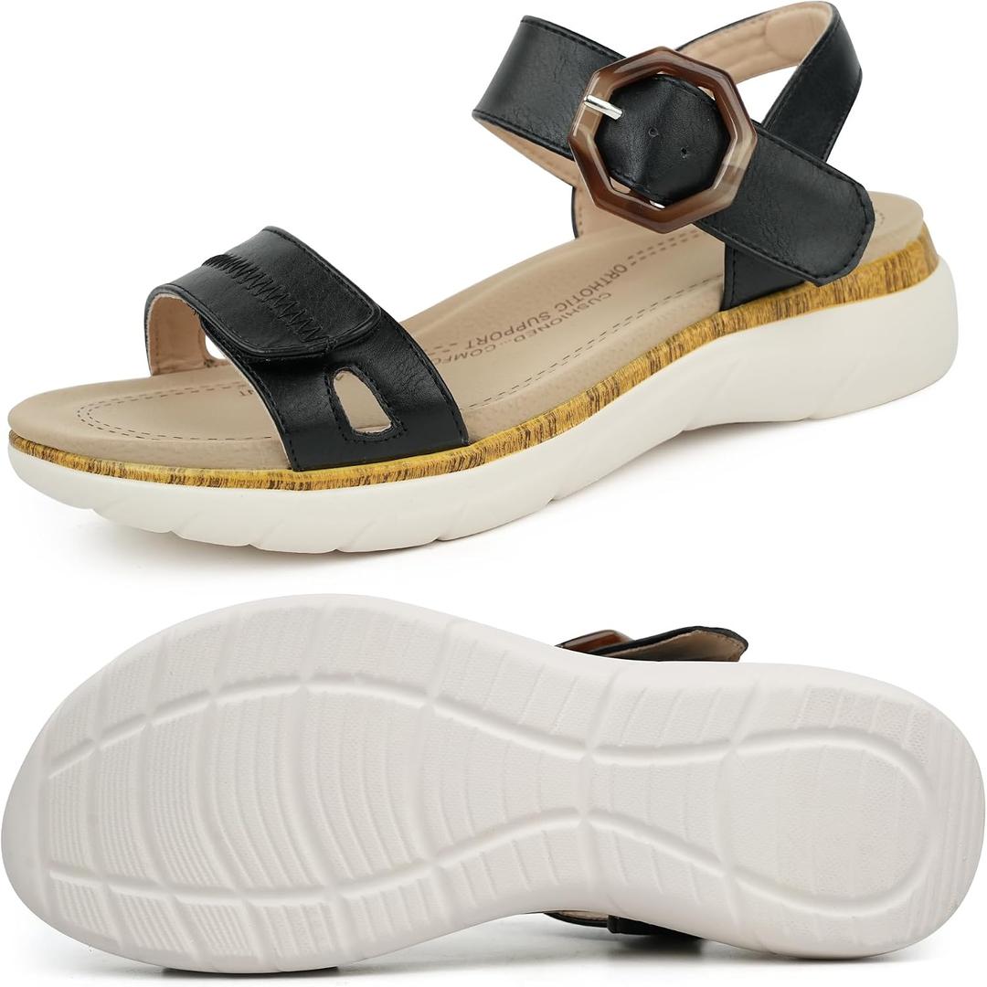 ORTOREX Women Orthotic Arch Support Sandals Comfortable Walking Sandals