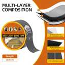 Butyl Joist Tape for Decking 2''50', 4 Rolls Weather-Resistant Deck Joist Tape 2 inch, Waterproof and Anti-Corrosion Joists Deck Tape, Self-Adhesive Flashing Joists Tape for Wood Decks Beams Roof