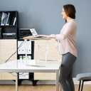 Lap Desk for Bed Adjustable Height, Foldable Bed Table with Storage Drawer, Tablet Slot & Cup Holder, Portable Laptop Stand for Bed & Sofa, Bed Desk for Adults & Kids, Glacier