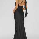 2026 Satin One Shoulder Maxi Dress for Women Summer Silk Formal Elegant Backless Ruffle Sleeveless Wedding Guest Dresses (L)