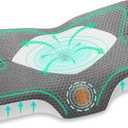 Elviros - Almohada cervical de espuma viscoelstica, moldeada para el dolor de cuello y hombros, ergonmica y ortopdica, con soporte de contorno para dormir de lado, boca arriba y boca abajo (Gris Oscuro)