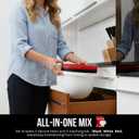 3-PackSupper Moment Silicone Bowl Liners for KitchenAid 5 Qt Tilt-Head Mixers, Foldable Space-Saving Silicone Mixing Bowl Liners with Lids, Heat Resistant, Dishwasher Safe (Black, White, Red)