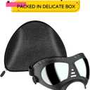 NVTED Dog Goggles Big Area Dog Sunglasses, Large Breed Windproof Snowproof Eye Protection Pet Glasses for Outdoor Driving Cycling (Large)