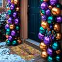 Mardi-Gras Welcome-Doormat for Outdoor-Entrance Non-Slip Front-Door Fleur De Lis Decor Door Mat 17" x 29" (Colorful)