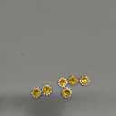 50pcs Crystal Flower Shape Rhinestone Buttons for DIY Jewelry Accessories Clothing Shoes Bags Yellow 11.8mm