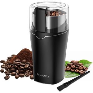 Spice Grinder Electric, Electric Coffee Bean Grinder for Kitchen, Stainless Steel Removable Chamber, Up to 12 Cups, Easy for Coffee Beans,Spices,Herb,flaxseed and Nuts, Silver