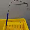 Mind Reader Mop Bucket with Wringer (Mop Not Included), 5.5 Gallon Cleaning Bucket with Wheels and Handle, Upward Press Wringer, Small Mop Compatible, Yellow