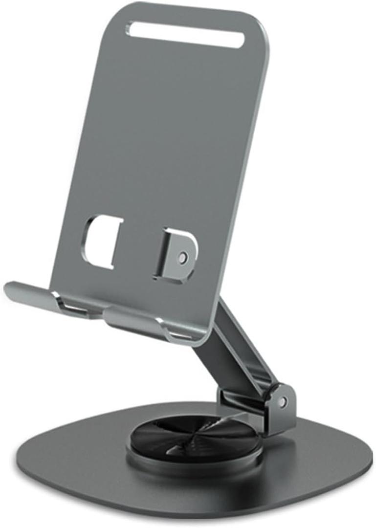 360Rotating Phone Stand Holder for Desk, Adjustable Cell Phone Metal Stand with Anti-Slip Base, Tablet Stand for All Mobile Phones, iPhone, iPad, Switch,etc