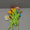 18 Pcs Plush Smile Flower Stuffed Bendable Stems Plush Bouquet Toy Soft Floral 12.6 Inch for Graduation 2026 Mother's Day Valentines Day Girl Girlfriend Wife Family and Friends(Elegant Style)