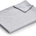 EXQ Home Weighted Blanket Cover 48x72-Twin Size Premium Soft for Weighted Blanket with Zipper,Machine Washable Duvet Cover (Grey,Duvet Cover Only)