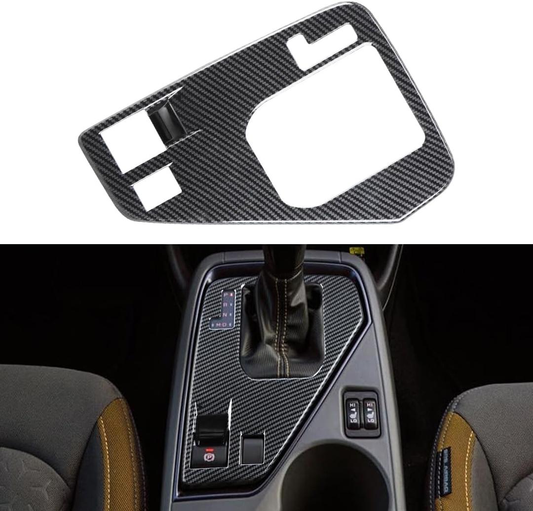 INTGET Small Gear Panel Cover for 2024 2025 2026 Crosstrek/Impreza Accessories Carbon Fiber Plastic Center Console Gear Shift Panel Cover for 2025 2026 Crosstrek(Small Gear Panel Cover)