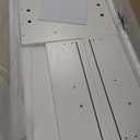 SUPERJARE 35.4" White and Gold Desk with 2 Drawers, Modern Makeup Vanity with Padded Stool, Small Computer Desk Home Office Desk for Writing Study Bedroom