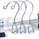 Organize It All Add-On Chrome Skirt and Plants Clothing Hanger with Clips (3 Pack)