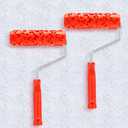 2 Pcs 7'' Texture Roller Pattern Paint Roller for Wall Decoration Classic Rubber Roller Texture Roller Tool to Add Design to Thick Slurry Elastomeric Coatings, Not Paint Rollers(Eg323t)