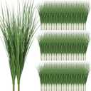 Tigeen 72 Pcs 33 Inch Faux Grasses for Outdoor Planters, UV Resistant Fake Tall Grass, Artificial Grass Plants for Outdoor Decor, Artificial Greenery Stems Weed for Room Home Summer Vase Decor (Green)