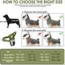 Lukovee No Pull Dog Harness & Leash Set - Heavy Duty Dog Vest Harness with Soft Padded for Medium Large Dogs, Adjustable Reflective Tactical Pet Harness for Easy Walk and Training (Large, Green)