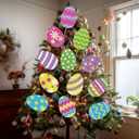 Kathfly 36 Pcs Valentine's Day Tree Decorations Large St Patrick's Day Easter Tree Picks Ornament Heart Colorful Eggs Shamrock Gold Coins Horseshoe Ornaments for Home Spring Party Decor