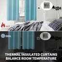 BGment Blackout Curtains - Grommet Thermal Insulated Room Darkening Bedroom and Living Room Curtains, Set of 2 Panels (52 x 63 Inch, Aqua)