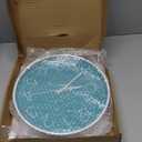 Bakbrand Wall Clock Non-Ticking Silent Modern Simple Style Round Decor Clock Stereoscopic Dial Quartz Wall Clocks for Home/ Office/ School/ Living Room/ Bedroom/ Kitchen (Turquoise, 12inch)