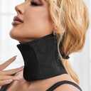QOU Adjustable Soft Neck Brace for Sleeping, Cervical Collar Support for Neck - Comfortable Support for Stiffness, Side Sleeper, Pressure Relief (Large)