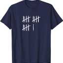 16 Years Done 16th Birthday Old Funny Tally Marks Counting T-Shirt, Size Large