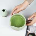 Artcome Matcha Tool Set - Complete Kit with Matcha Bowl with Spout, Bamboo Whisk, Tea Scoop, Whisk Holder, Scoop Holder, Tea Cloth & Powder Strainer, Golden Glaz