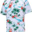 Polo Shirts for Men Short Sleeve Golf Shirts Dry Fit Moisture Wicking Fashion Print Men's Golf Shirt, M