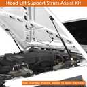 Hooke Road JK Hood Struts Lift Support Kit for 2011-2018 Jeep Wrangler