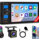 Single Din Car Stereo with Wireless Apple CarPlay, Car Radio with 5" IPS Touchscreen, Car Bluetooth 5.2, Android Auto, Car Backup Camera, GPS, USB & Type-C, FM/AM/RDS, Car Play Stereo for Truck Mp5
