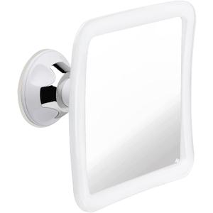 MIRRORVANA Fogless Shower Mirror with 360 Suction Cup - Anti Fog & Mist Free Shatterproof Shaving Mirror for Bathroom - 16cm x 16cm (Pure White)