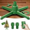 DG-Direct 360 Rotating Christmas Tree Stand, Up to 7.5ft, 90lb Artificial Christmas Tree, Fits 0.81.5" Tree Poles, Spinning Christmas Tree Stand, Christmas Tree Revolving Base with Remote Control (Green)