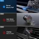 LISEN Magnetic Phone Holder for Car, Car Phone Holder Magnetic with Upgraded Clip & Ultra 6 Strong Magnets, Magnetic Car Phone Mount Magnet for Car Automobile Cradles