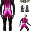 Beast Cosplay Costume Men's Anime Jumpsuit with Belt Gloves Full Sets Halloween Outfits for Adult (Large, Purple)